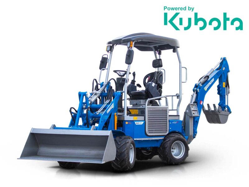 Мини артикулиран колесен товарач с багер 4×4 4WD BLD2300