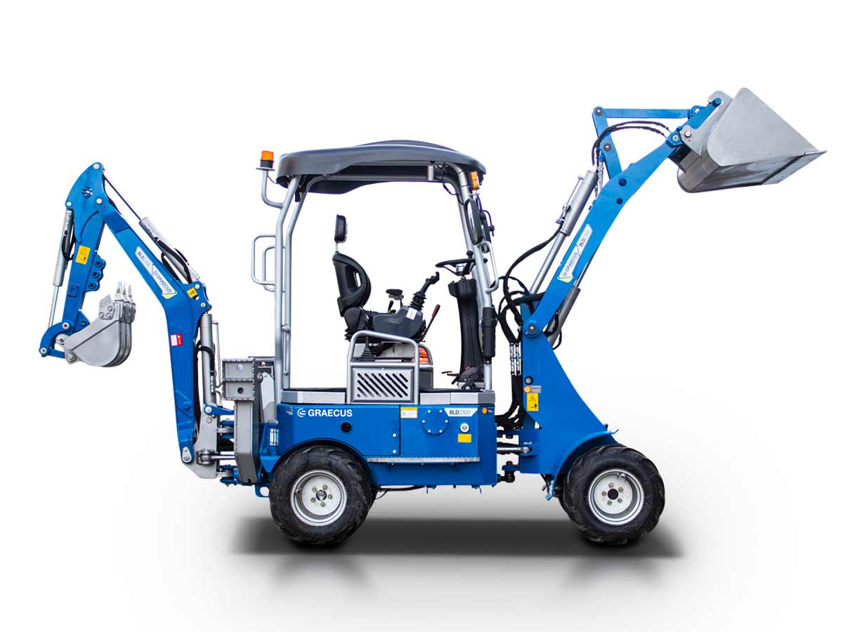 Мини артикулиран колесен товарач с багер 4×4 4WD BLD2300 - Image 14