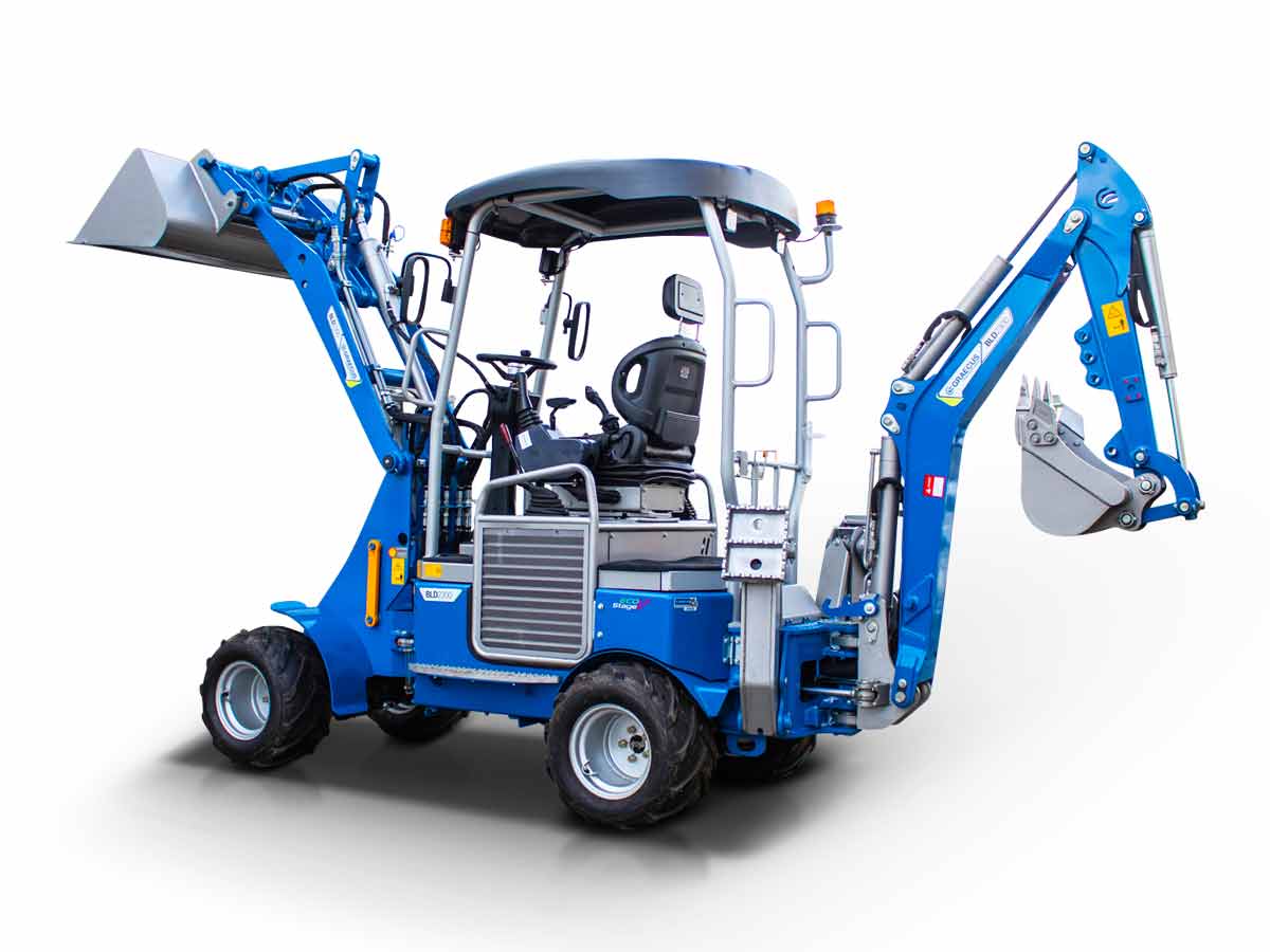 Мини артикулиран колесен товарач с багер 4×4 4WD BLD2300 - Image 13