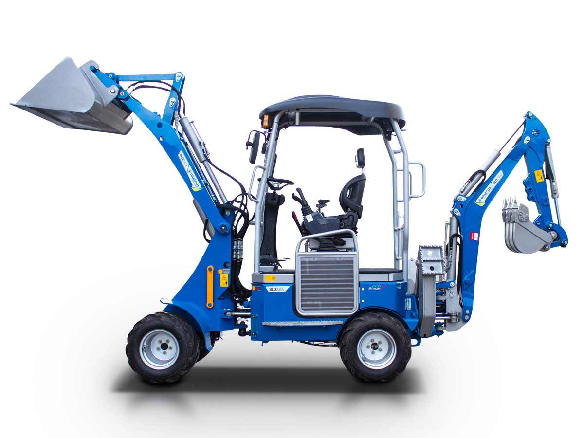 Мини артикулиран колесен товарач с багер 4×4 4WD BLD2300 - Image 12