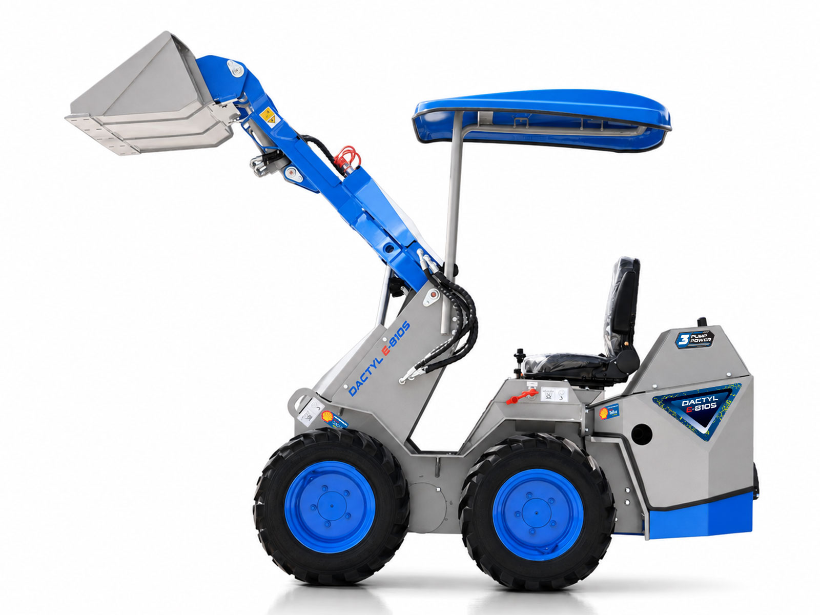 Mini Wheeled Loader with Operator Seat and Skid Steer Design for Maximum Maneuverability in Confined Spaces | DACTYL-Ε810S - Image 7
