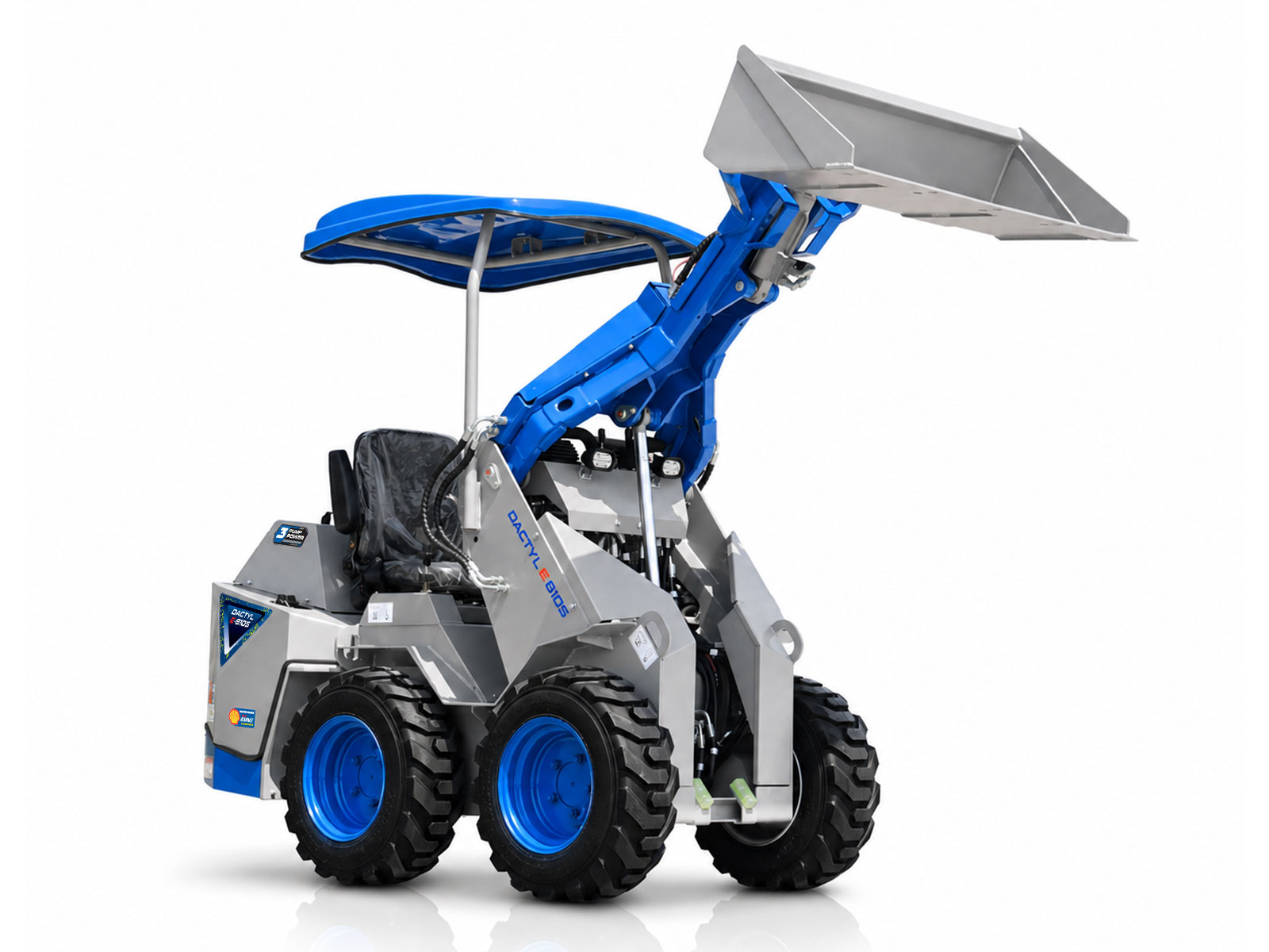 Mini Wheeled Loader with Operator Seat and Skid Steer Design for Maximum Maneuverability in Confined Spaces | DACTYL-Ε810S - Image 5