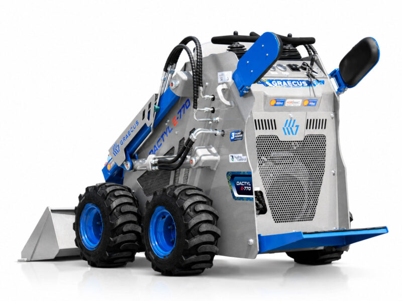 Mini Wheeled Loader with Ride-On Platform and Attachments for Professional Use | DACTYL-E770 - Image 14