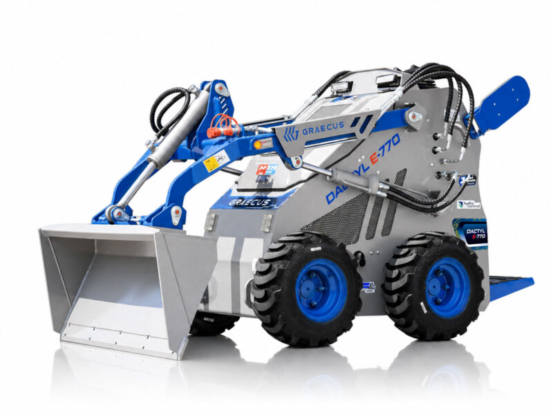 Mini Wheeled Loader with Ride-On Platform and Attachments for Professional Use | DACTYL-E770 - Image 12