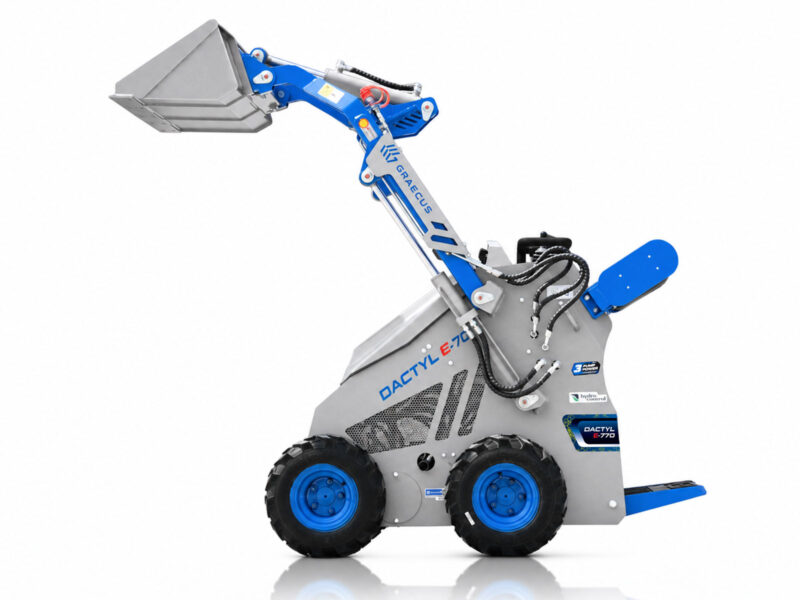 Mini Wheeled Loader with Ride-On Platform and Attachments for Professional Use | DACTYL-E770 - Image 9