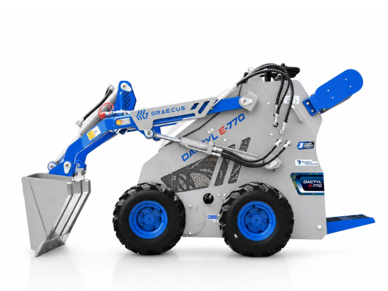 Mini Wheeled Loader with Ride-On Platform and Attachments for Professional Use | DACTYL-E770 - Image 7