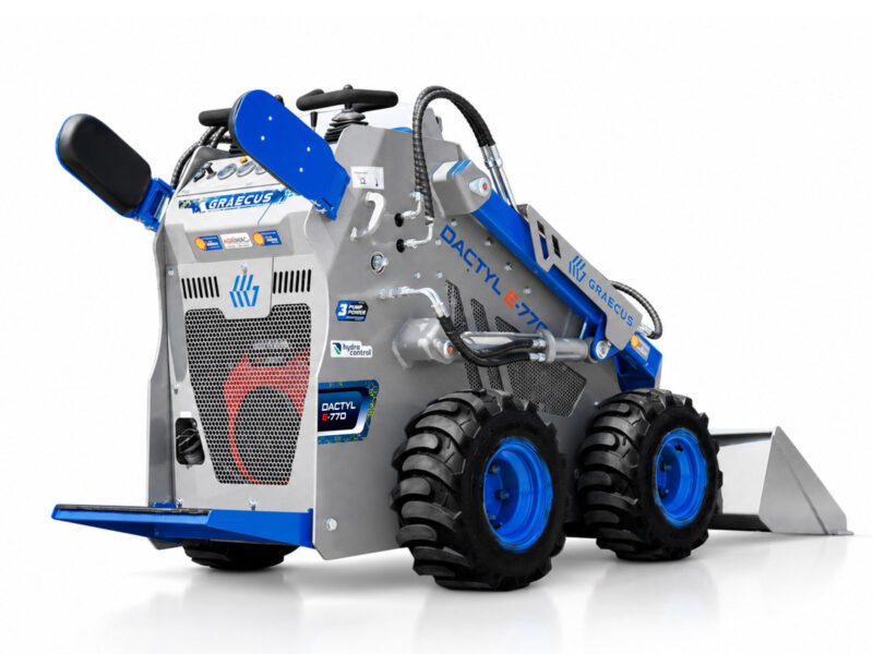 Mini Wheeled Loader with Ride-On Platform and Attachments for Professional Use | DACTYL-E770 - Image 6