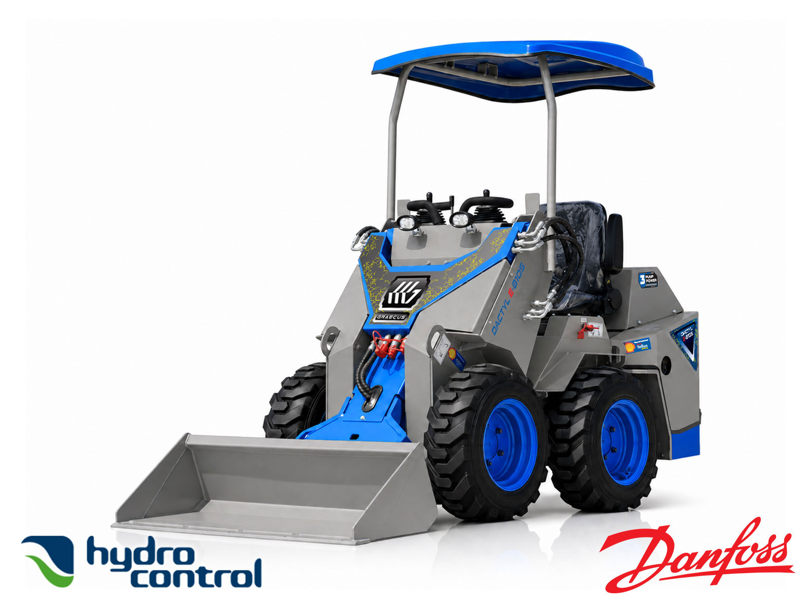 Mini Wheeled Loader with Operator Seat and Skid Steer Design for Maximum Maneuverability in Confined Spaces | DACTYL-Ε810S