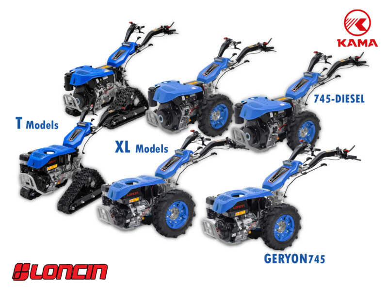 Multifunctional walk-behind tractors with a petrol or diesel engine | GERYON745