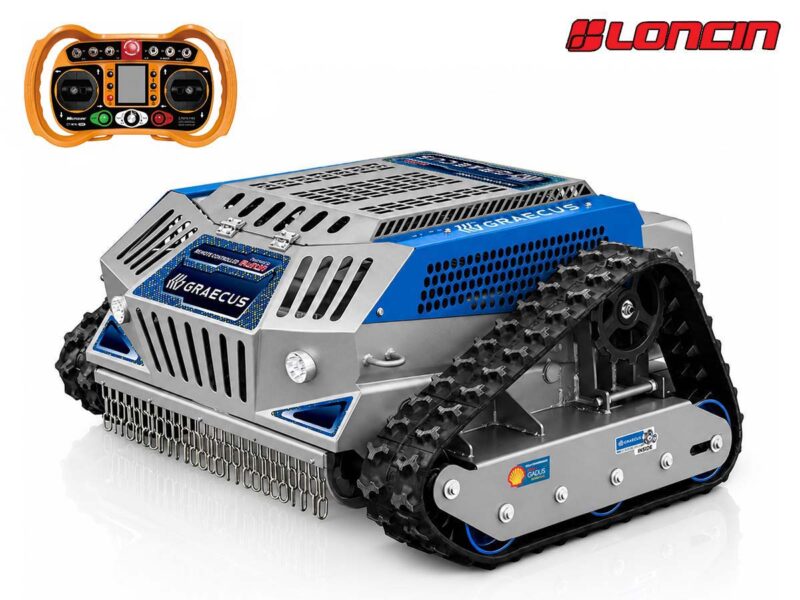 Συμπαγής ερπυστριοφόροι τηλεκατευθυνόμενοι στελεχοκόπτες χόρτων και βλάστησης RM-Pro-Hybrid - Image 2