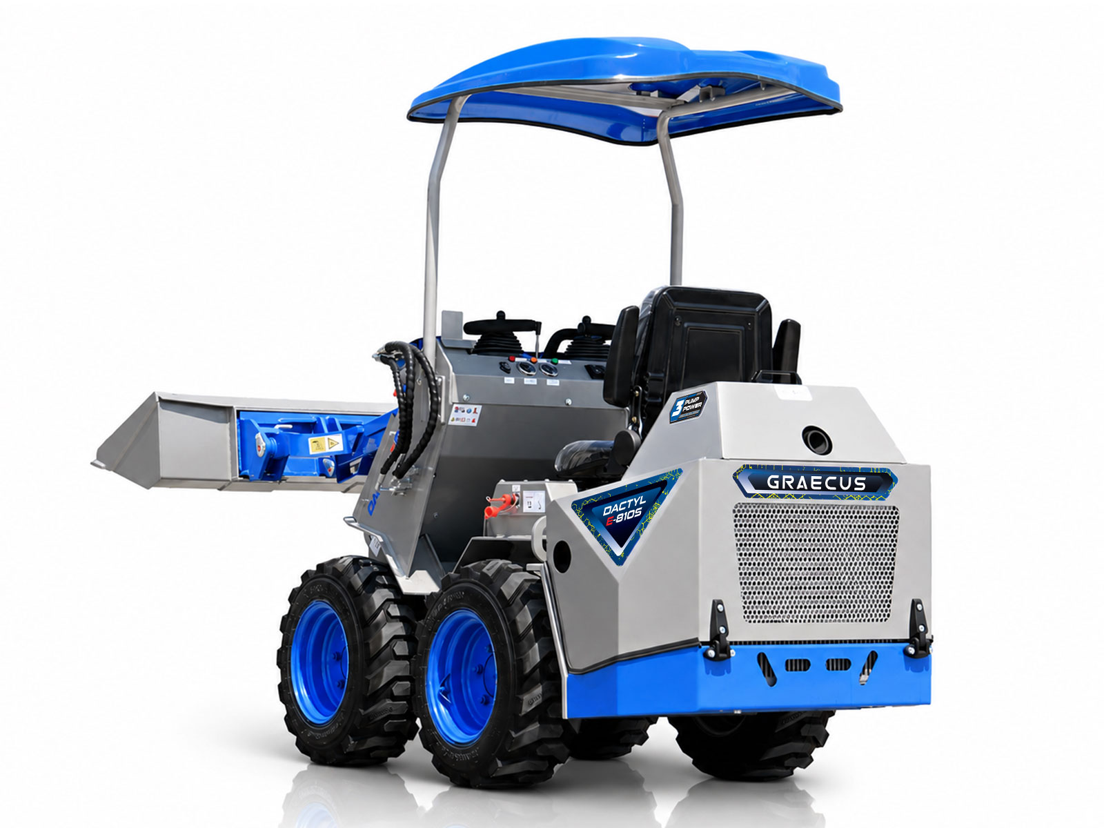 Mini Wheeled Loader with Operator Seat and Skid Steer Design for Maximum Maneuverability in Confined Spaces | DACTYL-Ε810S - Image 12