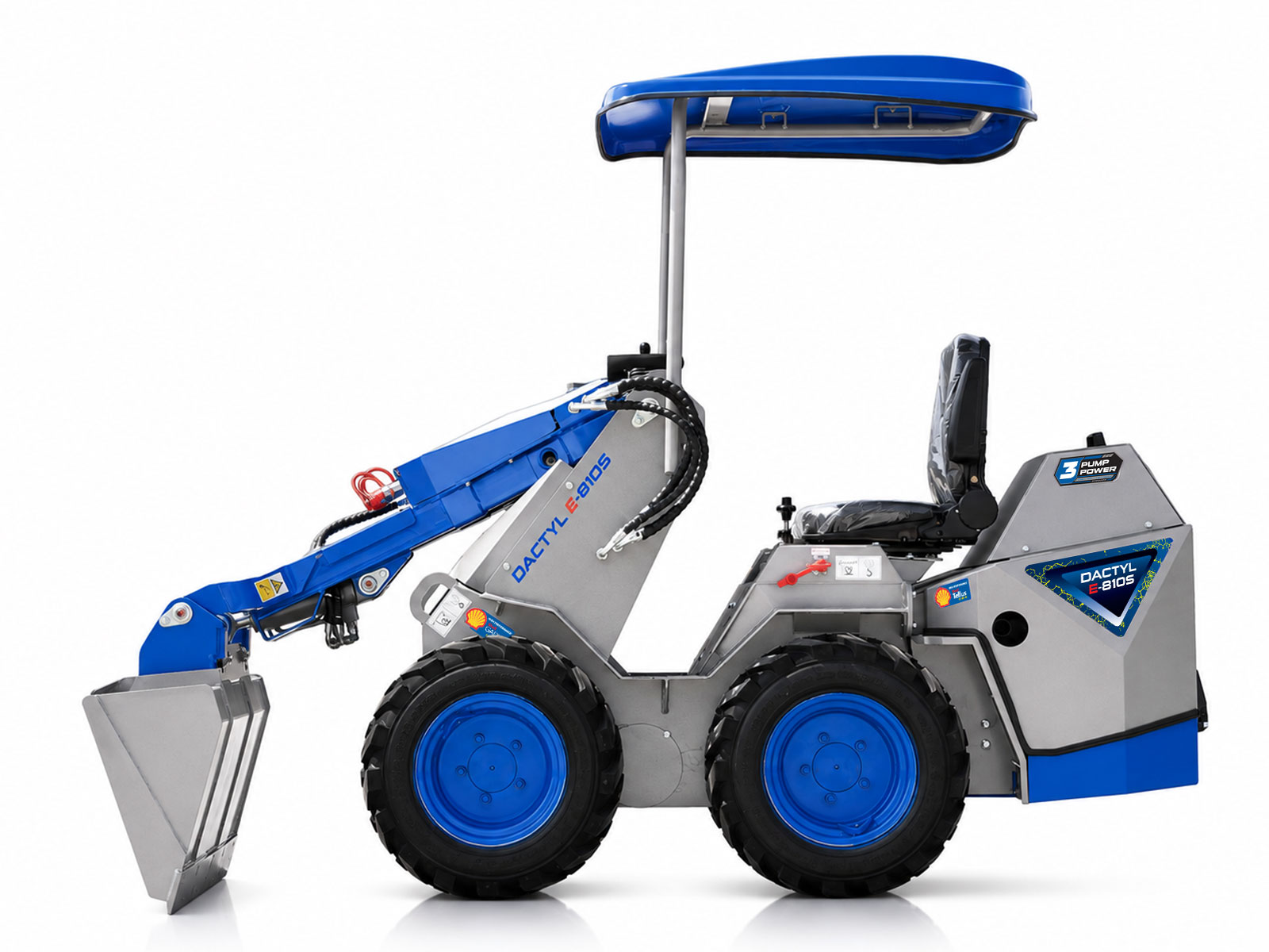 Mini Wheeled Loader with Operator Seat and Skid Steer Design for Maximum Maneuverability in Confined Spaces | DACTYL-Ε810S - Image 11