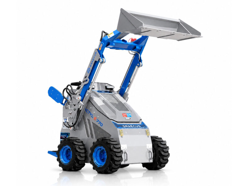 Mini Wheeled Loader with Ride-On Platform and Attachments for Professional Use | DACTYL-E770 - Image 5